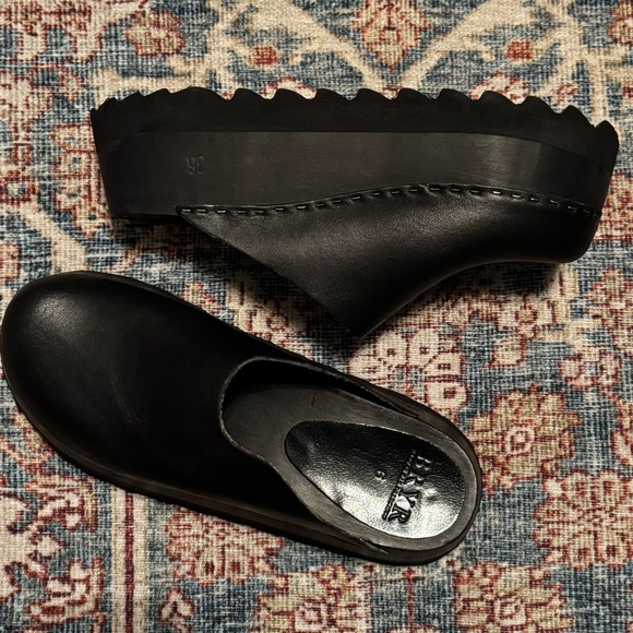 Bryr Chonk Monochrome Black Platform Clogs sz 6 - Picture 3 of 7